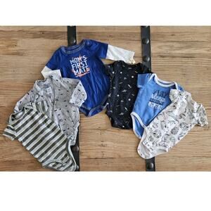 Infant Boys 6 piece onsie bundle sz 9m